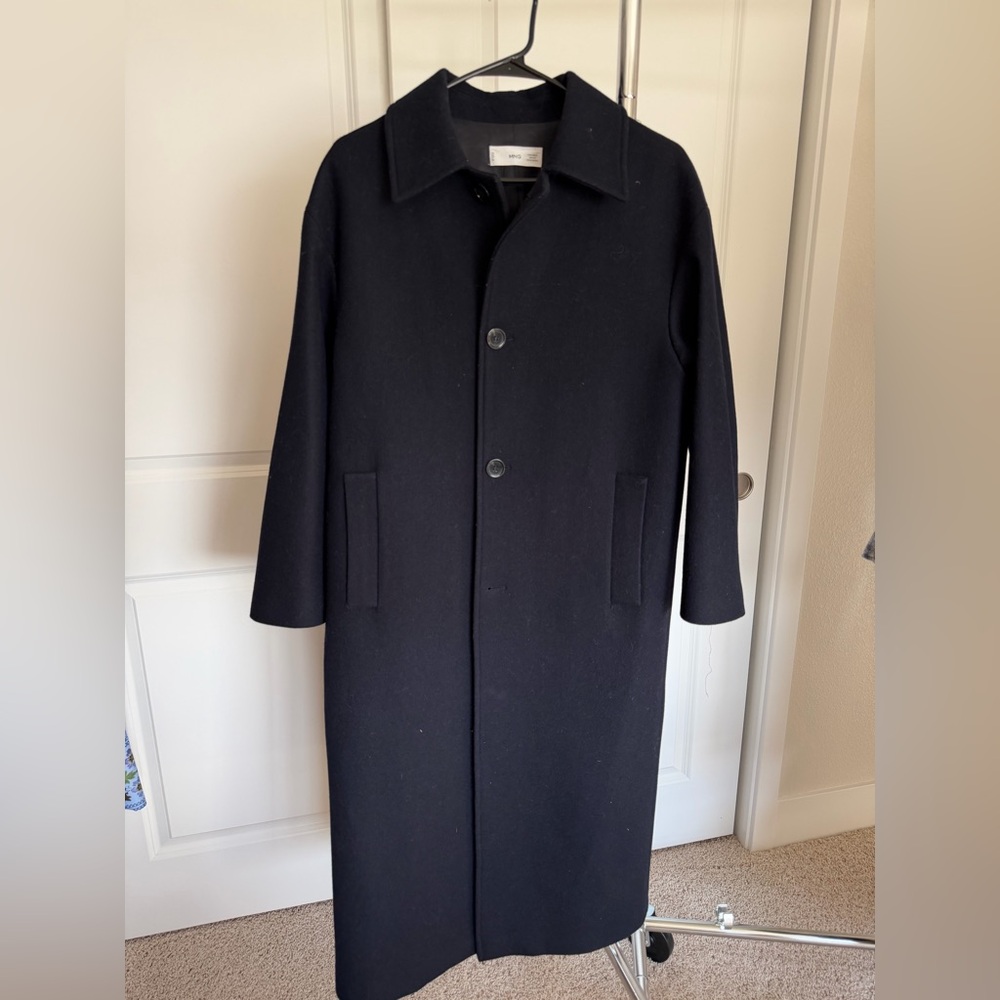 Mango Women's Black Pea Coat